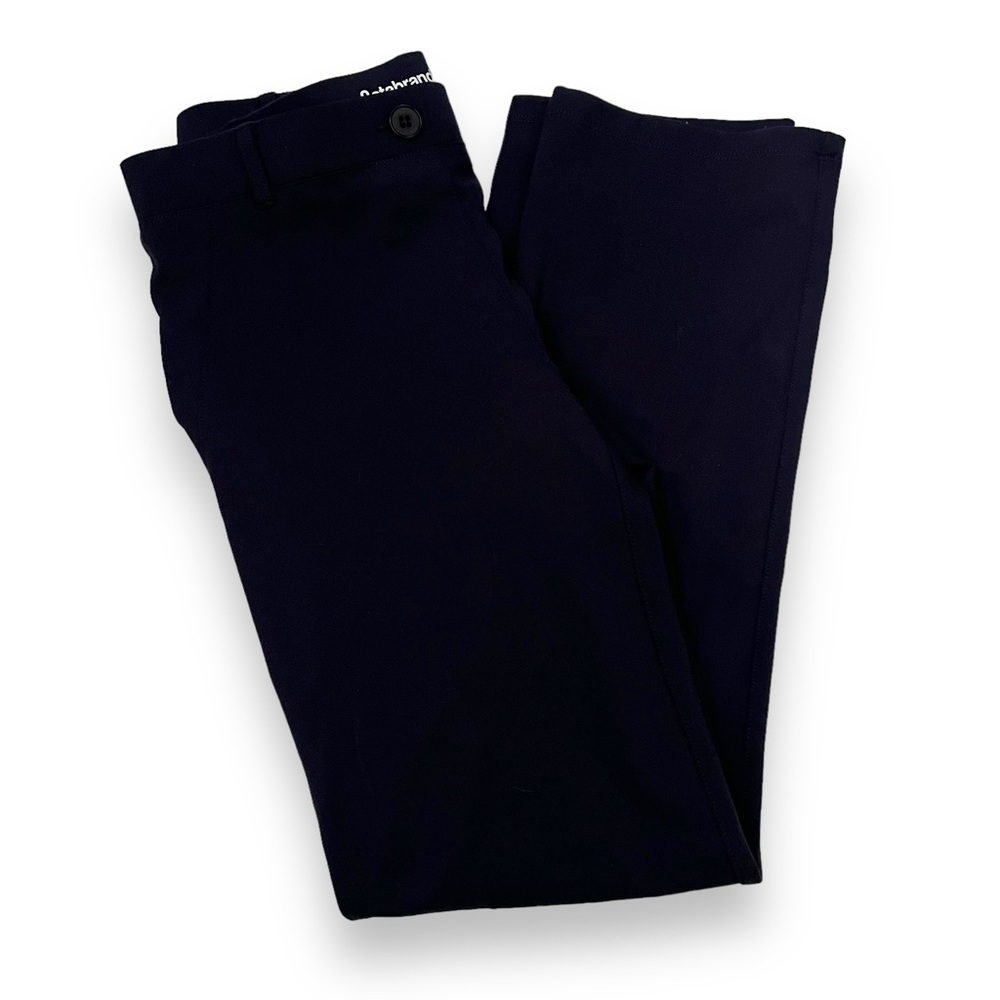 Betabrand Classic Straight Leg Yoga Dress Pant W0076-DNV Navy, Medium Petite Euc